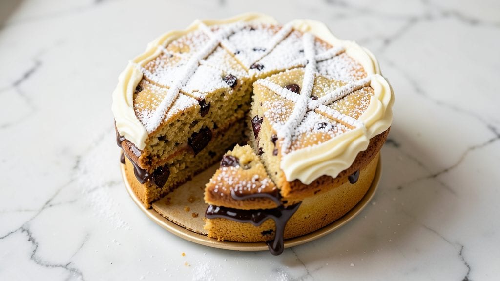 Copycat Great American Cookie Cake Recipe: Layered Vanilla-Cream Cheese Dream