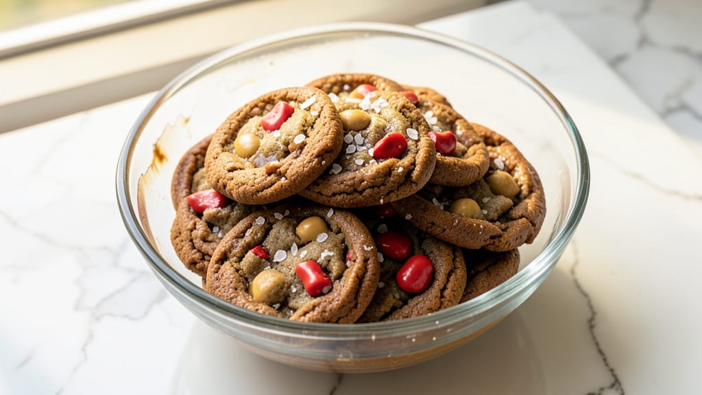 Peanut Butter Cookies With Reese's Pieces Recipe: Chocolatey Crunch in Every Bite